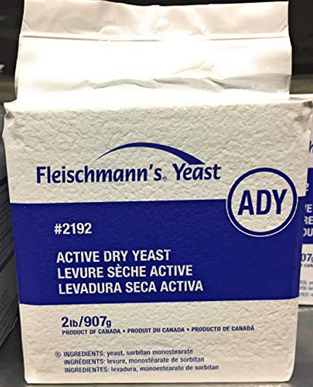 Fleischmanns Active Dry Yeast Vacuum Pack 2lb 907g Highly Stable
