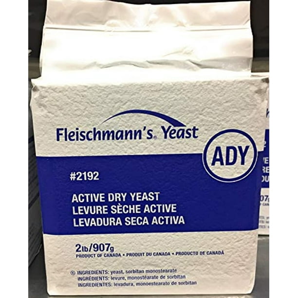 Fleischmanns Active Dry Yeast Vacuum Pack 2lb 907g Highly Stable
