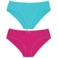 thumbnail image 6 of Curve Muse Womens Cotton Low-Rise Bikini Hipster Panties Underwear-6 Pack-PACKB-M, 6 of 7