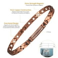 thumbnail image 2 of Wollet 99.9% Pure Copper Magnetic Anklets for Women, 2 of 3