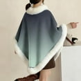 thumbnail image 5 of APEXFWDT Womens Poncho Cape Coat Fuzzy Pullover Shawls Wraps Capes Fleece Shawl Poncho Cape for Fall Winter, 5 of 7
