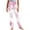Pink, variant on Odeerbi 2-13 Years Kids Girls Wide Leg Yoga Pants Tie-Dye Workout Dance Athletic Sports Pants Cute Elasticity High Waist Straight Leg Pants