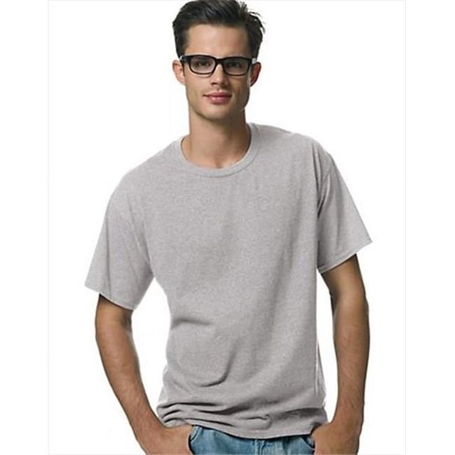 Hanes 5170 Comfortblend Ecosmart T-Shirt à Col Rond pour Hommes Taille 3X, Gris Oxford.