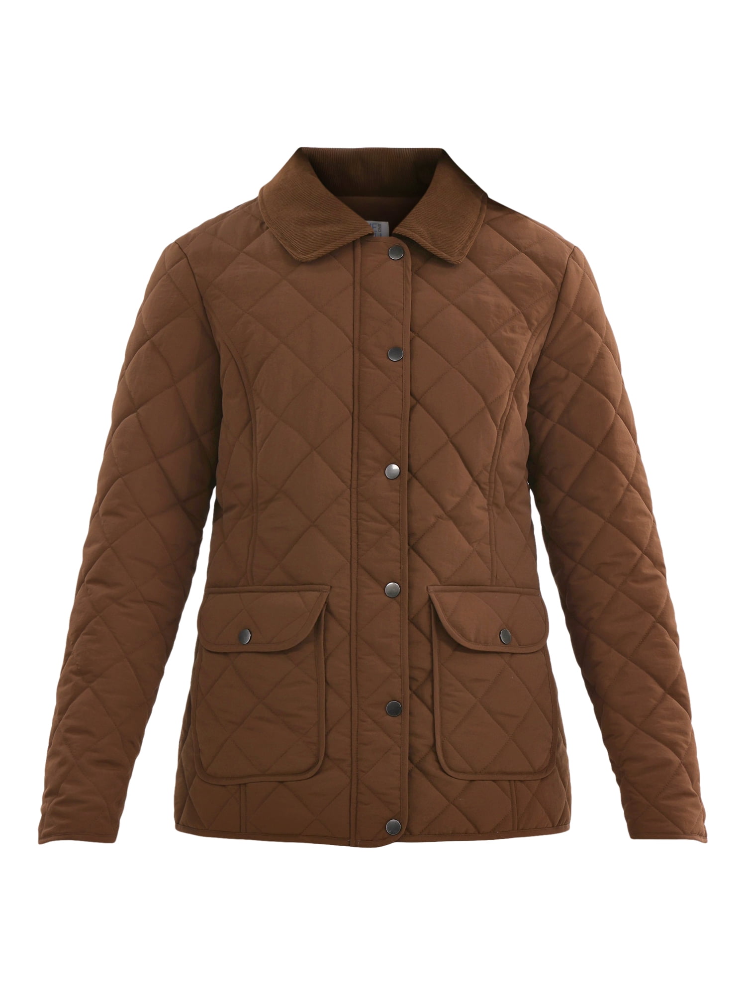 Time and Tru Women's Quilted Barn Coat, Midweight, Sizes XS-2X