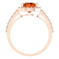 thumbnail image 4 of 1.86 ct Round Cut Simulated Ruby Halo Engagement Ring for Women in 18K Rose Gold, 4 of 5