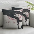 thumbnail image 3 of Creowell  Cherry Blossom Throw Pillow Cover Watercolor Pink Japanese Cherry Tree BlossomDecorative Pillowcase for Sofa and Bed Couch White, 3 of 5
