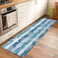 thumbnail image 2 of Blue Coastal Beach 2'x6' Runner Rugs for Hallway Kitchen Bedside Non Slip, Nautical Starfish Coral Vintage Wooden Entryway Rug Runners with Rubber Backing, Long Carpet Runner for Laundry Room, 2 of 8