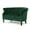 Emerald/Dark Brown, variant on GDF Studio Bramhall Chesterfield Tufted Velvet Loveseat, Emerald and Dark Brown