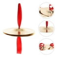 thumbnail image 1 of MOKKHNB 1 Paire de Cymbales à Main Instrument de Musique pour Occasions de Divertissement pour Enfants Rond Doré, 1 of 5