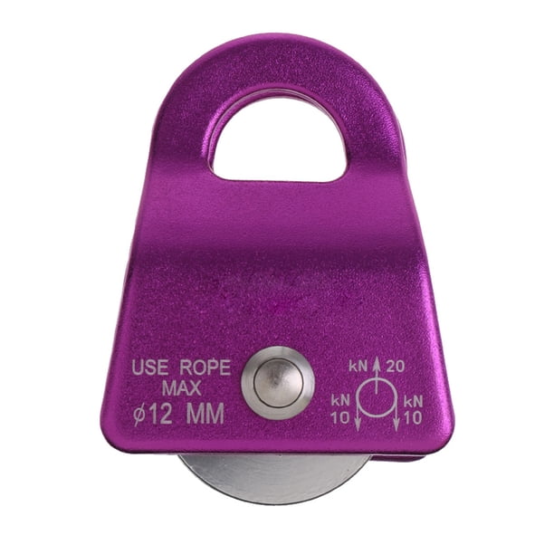 Aleación Rock Tree Climbing Side Swing Polea 20KN Montañismo Rescate Arborist Equipo Hardware Bloque exterior Accesorio Púrpura 1 pieza sidaley OD002823-01