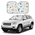 thumbnail image 3 of ZICANCN Car Sun Shades Front Windshield, Orange Blue Terrazzo Form Automotive Front Window Sun Shield Visor, Medium Size, 3 of 9