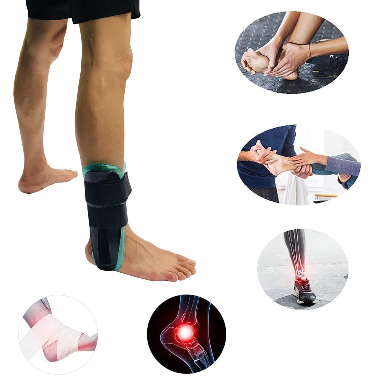 Buy Orthomen Air Gel Ankle Brace Stirrup Ankle Splint for Sprains and