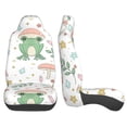 thumbnail image 2 of LAKIMCT Frog Mushrooms Pattern Car Seat Covers Vehicle Front Seat Covers Universal Fit Seat Protector, 2 of 9