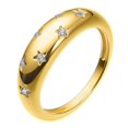 thumbnail image 1 of Anillo de compromiso delicado Vevor con patrón de estrella de aleación EE. UU. 6, 1 of 5