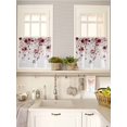 thumbnail image 5 of Red Flowers 2 Panel Kitchen Curtains for Small Windows, Spring Floral Elegant Pastoral Watercolor Bathroom Tier Curtain, Short Window Treatment for Bedroom/Living Room 55"x36", 5 of 6