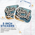 thumbnail image 4 of (2 Pack) Outer Banks Stickers - OBX Lighthouse - Hang Gliding North Carolina Vacation - 5" On Longest Side - Sticks to Smooth Flat Surfaces - Made in USA - BMCS17456, 4 of 7