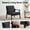 Black-linen, variant on Century Modern Armchair, Solid Wood Arm Chair, Upholstered Comfy Reading Chair for Living Room, Bedroom, Waiting Room, Light Green