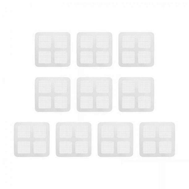 6x Colector de Desagüe de Ducha Desechable, Colador de Fregadero de Piso, Pegatina de Filtro, Cubierta de Recogedor de Pelo, Filtro de Pelo Fácil de L 6 piezas