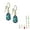silver; bermuda blue AB, variant on Austrian Crystal 16mm Teardrop Earrings With 14K Gold Filled Earwires - Bermuda Blue AB