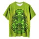 thumbnail image 4 of Blusa informal de manga corta con cuello redondo y manga corta para mujer con estampado del día de San Patricio Pompotops hkajfhjk460325, 4 of 6