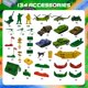thumbnail image 4 of Figuras de acción AuntyFey Army Men Playset con tapete, 4 of 9