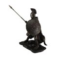 thumbnail image 2 of Hector Cheval de Troie Combattant Bronze Finition Statue W / Bouclier et Lance, 2 of 4