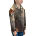 thumbnail image 5 of Pofeuu Mystic Fox With Halo Print Teenage Zipper Hoodie Sweatshirts Hooded Casual Jackets With Pocket For Boys Girls-Medium, 5 of 6