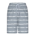 thumbnail image 5 of FRSASU Mens Swim Trunks with Compression Liner and Strip Print 9 Inch Stretch Quick Dry Swim Shorts with Zipper Pockets Swimwear Gray, 5 of 6