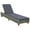 Grey, variant on vidaXL Patio Lounge Chair Outdoor Sunlounger Sunbed with Cushion Poly Rattan