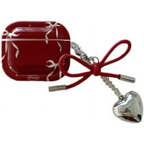 Earphone Case for Airpods 4 with Kaychain,Stylish Bowr Pattern Anti-Drop Shockproof Soft Earbuds Cover for Women/Girls (B)