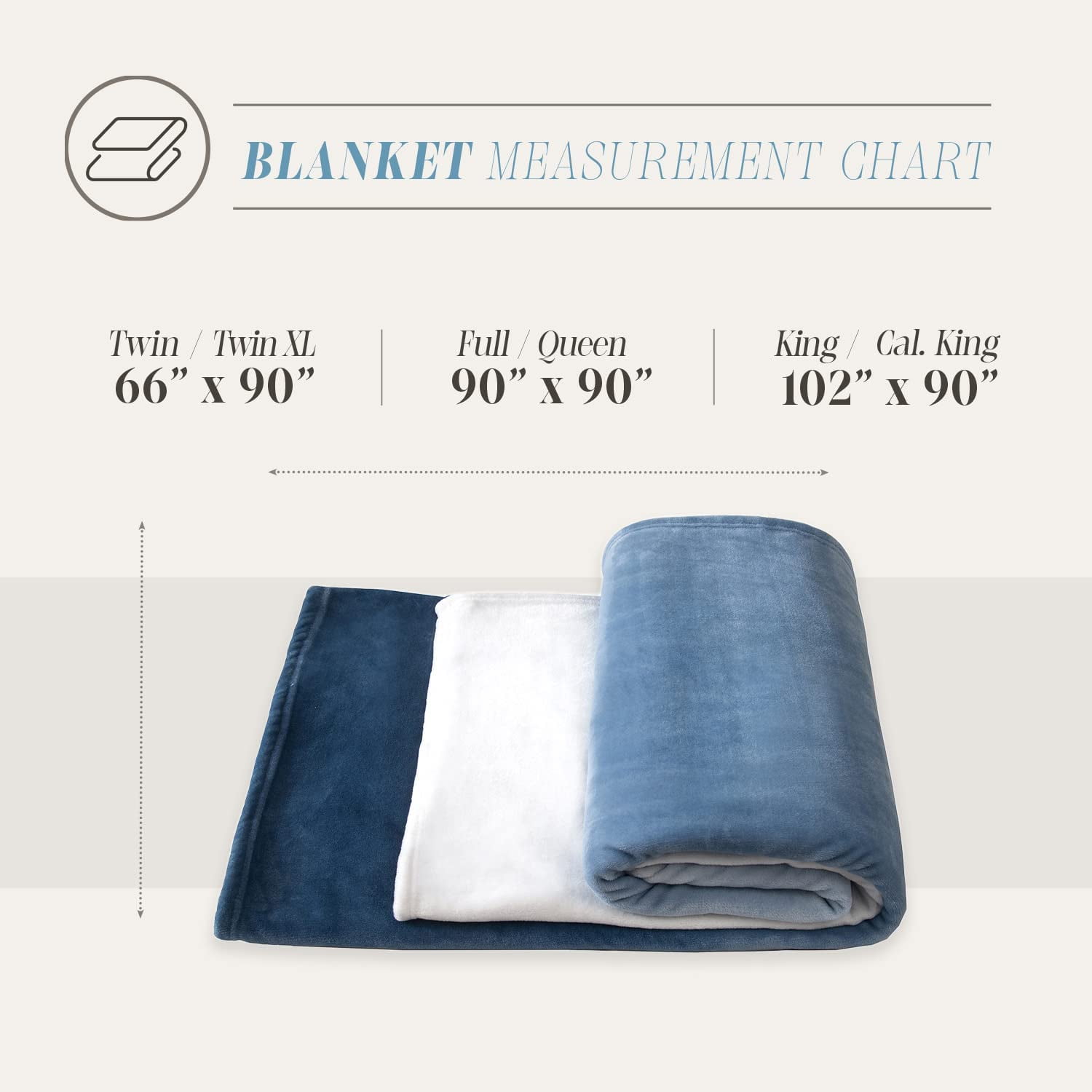 Ombre Print All Season Fleece Blanket - Anti-Static - Plush, Soft and Cozy, Full/Queen, Blue