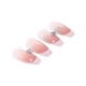 thumbnail image 2 of Set de uñas postizas cortas rosas estilo francés con purpurina, kit reutilizable de 24 piezas para mujer., 2 of 5