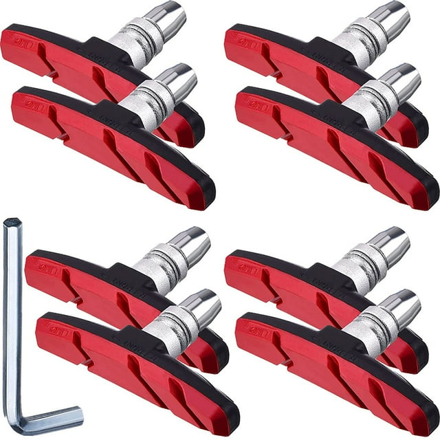 4 pares de pastillas de freno Toystoory Ciclismo Rojo Universal