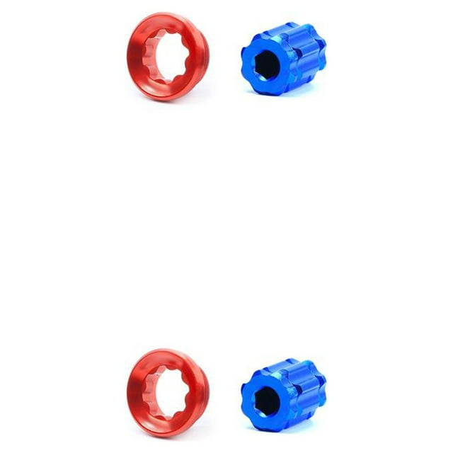 Redempat RISK Stable Bottom Bracket Bolts Aluminum Alloy Rustproof Chainwheel Cranks Cover Lid Crankset Fixing Screw Outdoor Red Crank Cover/ Tool 2Set