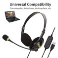 thumbnail image 3 of Computer Usb Headset Call Center Headset Noise Cancelling Wired Headset black, 3 of 7