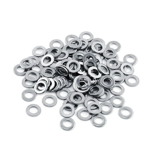 Noref Rondelles Plates, 100 Pcs Rondelles Plates Métriques en Acier Inoxydable 304 Kit de Réparation de Vis Outil M3/M4/M5/M6/M8/M10