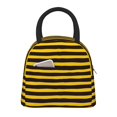thumbnail image 1 of Easygdp Bee Stripe Bolsa de Almuerzo Insulada Grande, Forro de Aluminio, Diseño Espacioso, a Prueba de Fugas, Ideal para Trabajo, Picnics, Viajes y Actividades al Aire Libre, 1 of 6