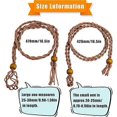 thumbnail image 2 of KAIYANG 2 piezas de cordón para sujetar piedras vacías, collar con soporte para piedras vacías, collar ajustable trenzado retro, 2 of 5