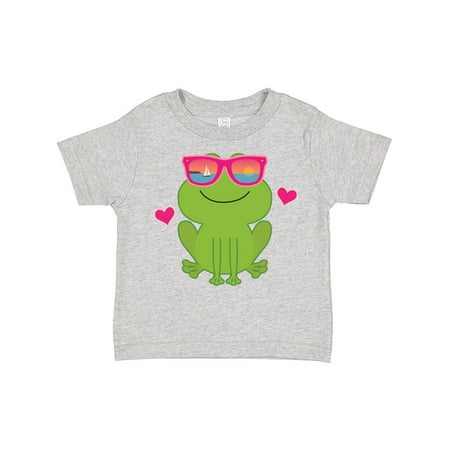 

Inktastic Summer Frog Beach Vacation Sunglasses Gift Toddler Toddler Girl T-Shirt