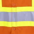 thumbnail image 4 of Pioneer 100% Cotton Lightweight High Visibility Work Safety Shirt, Ultra-Cool, Orange, S, V2120510-S, 4 of 6