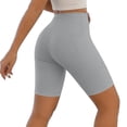 thumbnail image 6 of Yourumao Biker Shorts for Women with Pocket High Waisted Skinny Shorts Tummy Control Knee Length Pants Solid Summer Shorts for Athletic Workout, 6 of 6