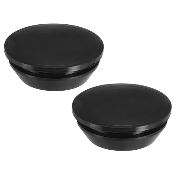 Uxcell Silicone Round Hole Plugs 32mm/1.26inch, Protective Cover Cap Head for Locking Furniture, Black 2 Pack