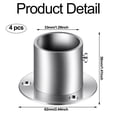 thumbnail image 2 of Yeacher 4 Packs Stainless Steel Closet Rod Flange Pool Ladder Socket Bracket Adjustable Support Holder, 2 of 7