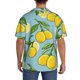 thumbnail image 3 of Balery Lemon Camisa Casual de Manga Corta con Botones para Hombre, Texturizada, Estilo Cubano, para Playa, Verano-Large, 3 of 5