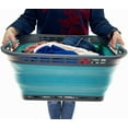 thumbnail image 4 of HOMEZY-US 42L (11 Galloons) Collapsible Plastic Laundry Basket - Foldable Up Storage Container/Organizer - Portable Washing Tub - Space Saving Hamper/Basket[BPA Free], 4 of 13