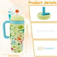 thumbnail image 2 of Grusce Whale Fountain Tumbler, Leakproof Whale Fountain Cup with Handle Lid and Straw Cute Toddler Water Bottle for Children Teen Adult, 2 of 11