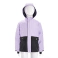 thumbnail image 4 of Doomiva Kids Girl's Winter Waterproof Windproof Coat Color Block Ski Hooded Jacket Warm Raincoat Outerwear Light Purple 12, 4 of 7