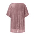 thumbnail image 5 of Sngxgn Tshirts for Women Short Sleeve Tops Loose Fit Basic Tees(Pink,XL), 5 of 5