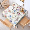 thumbnail image 2 of Pioneer Flower Floral Print Pattern Square Tablecloth,Waterproof Square Table Cover,Wipeable Spillproof Washable Table Cover for Home Kitchen Party Decor 52"x52"(132x132cm), 2 of 6
