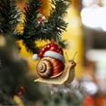 thumbnail image 4 of Christmas Ornament Double Printing Acrylic 2D Pet Ornaments Christmas Tree Decor Xmas Ornament for Family Kids Friends/ Small Animal Pendant Snail, 4 of 5